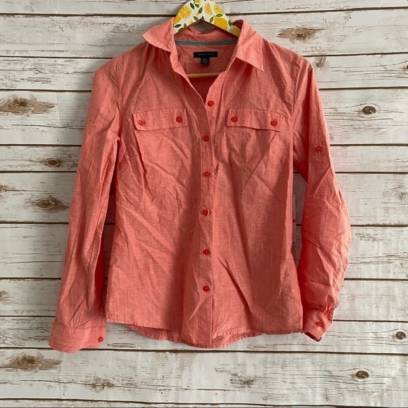 NWT Tommy Hilfiger Red LS Button Down Shirt Small - Picture 1 of 5
